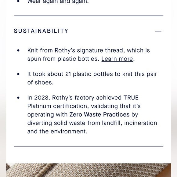 Rothy's Woman's Black The Flat Classic Shoes SZ 8 - Picture 11 of 13